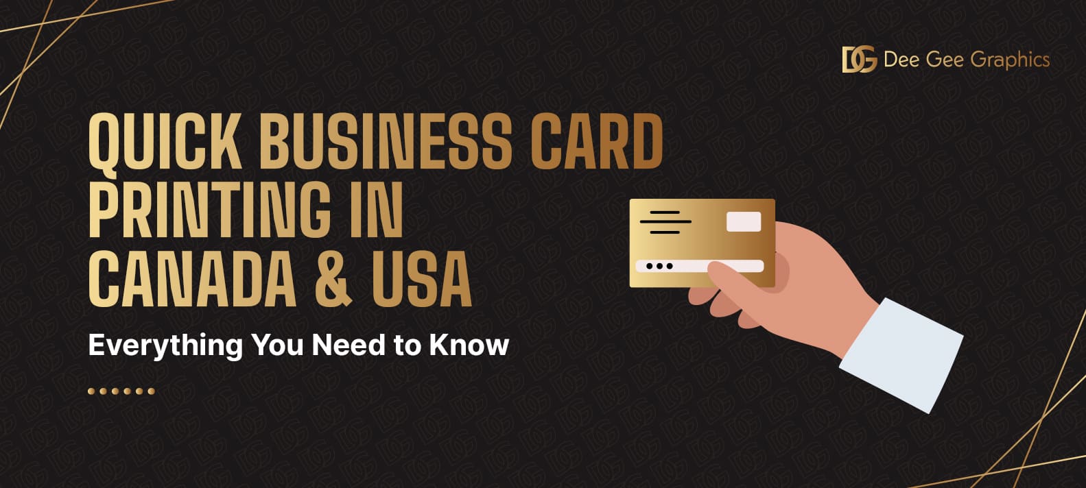 Quick Business Card Printing in Canada & USA — Dee Gee Graphics