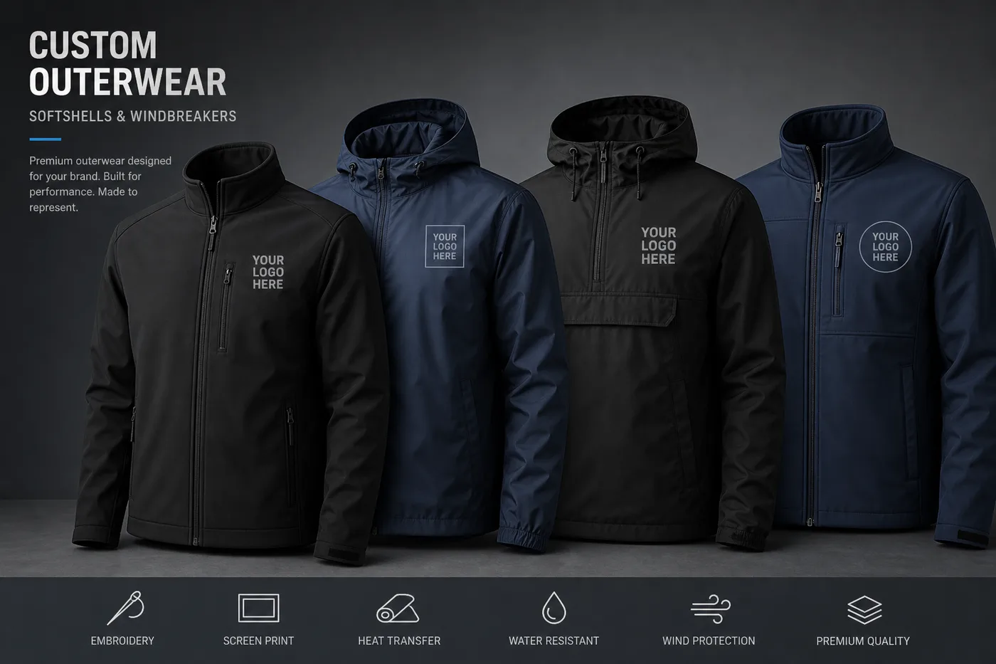 Custom jacket and outerwear branding