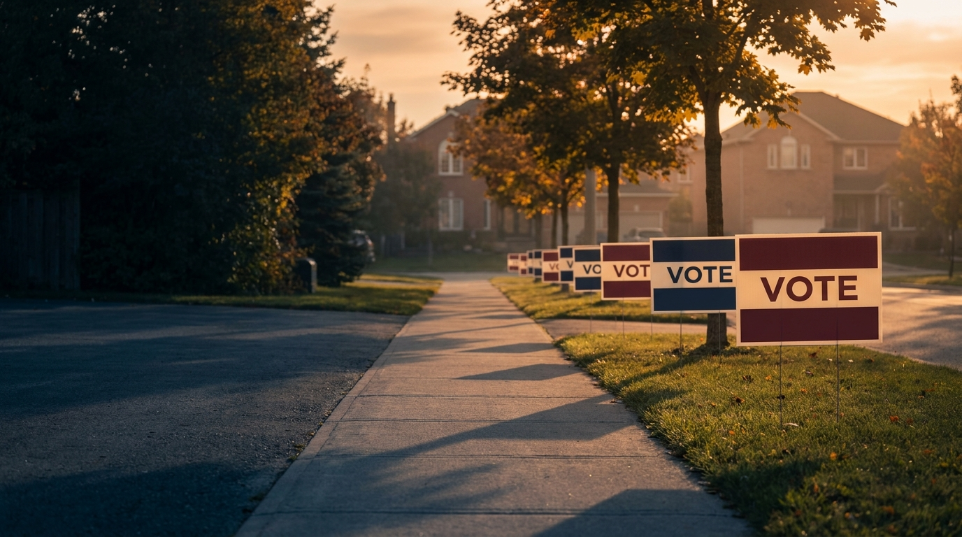 Election lawn signs printing - custom campaign signs political signage election banners bulk wholesale printing Canada