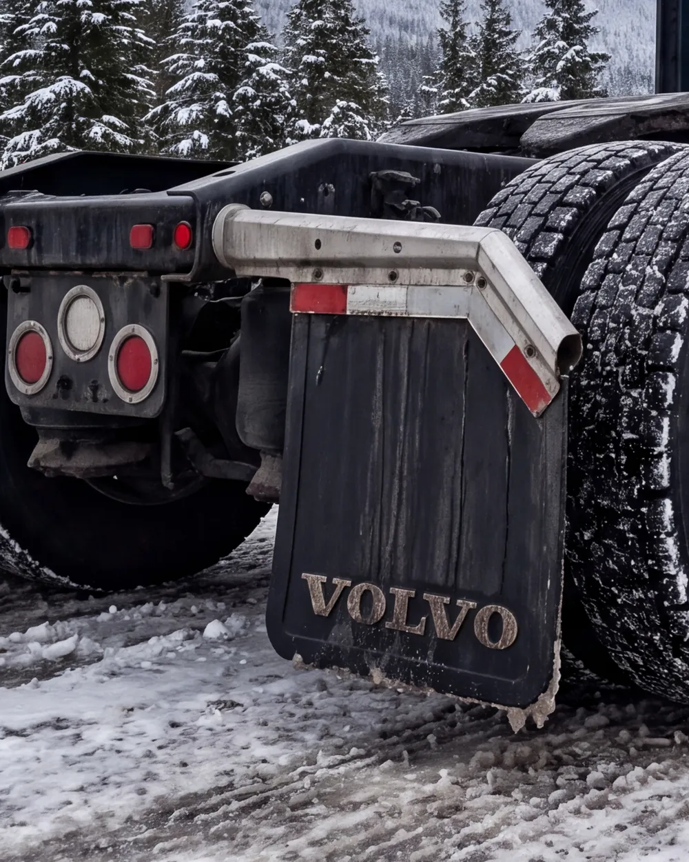Plain unbranded truck mud flap before custom printing