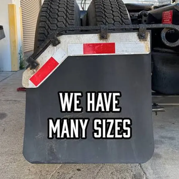 Truck mud flaps are available in a range of sizes for different vehicles