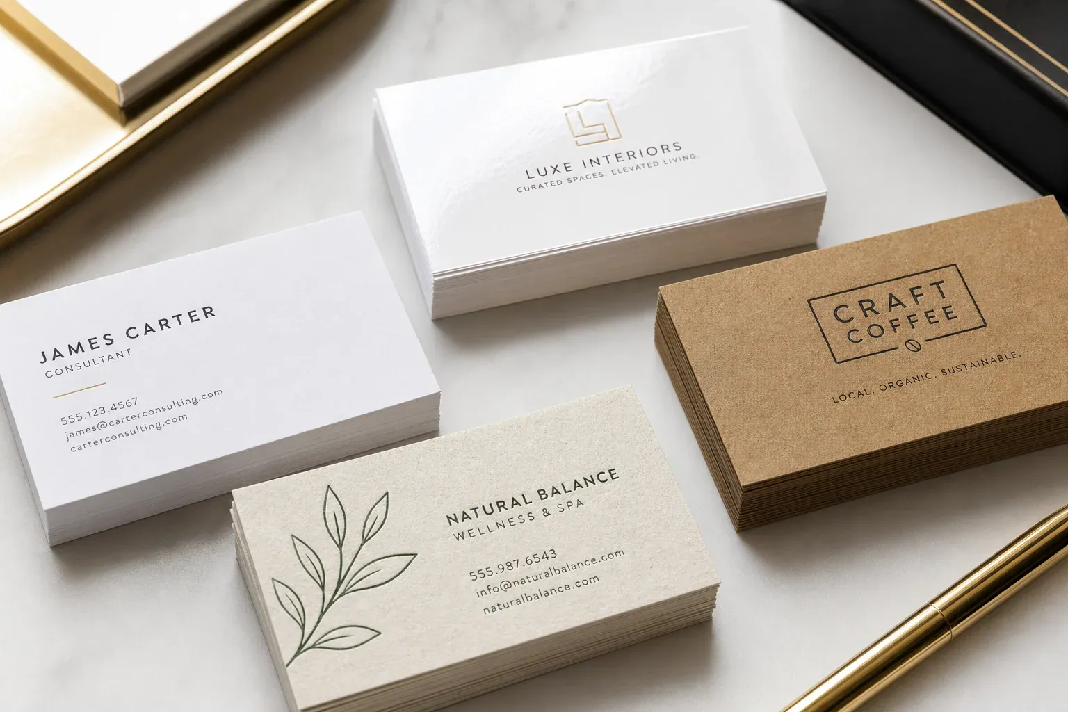 Custom business cards with matte and gloss finishes Custom business cards with matte and gloss finishes