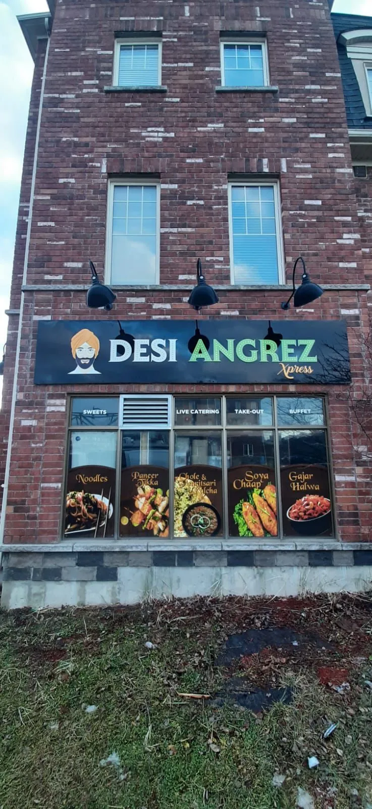 Budget box sign installation for commercial storefront